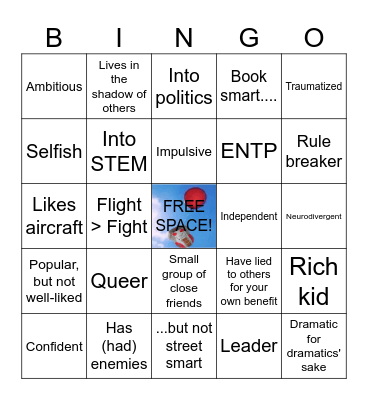 scgener Bingo Card