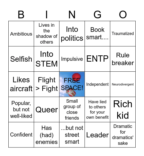 scgener Bingo Card