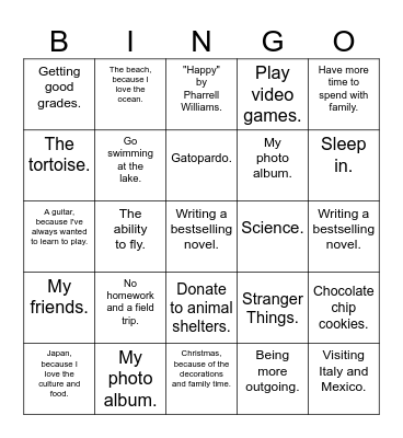 Bingo Card