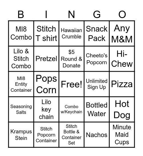 LA Boardwalk 14 Bingo Card