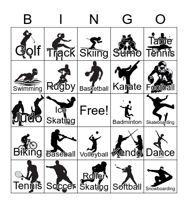 Sports Bingo Class I Bingo Card