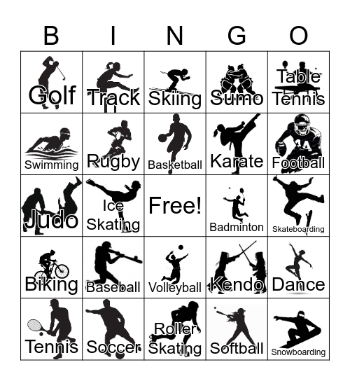 Sports Bingo Class I Bingo Card