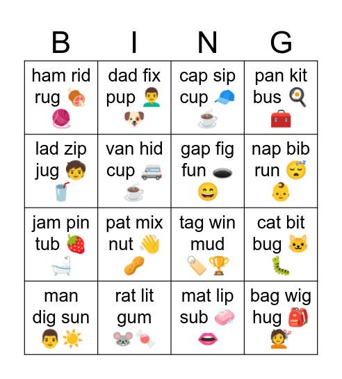 cat bit bug 🐱🐛 Bingo Card