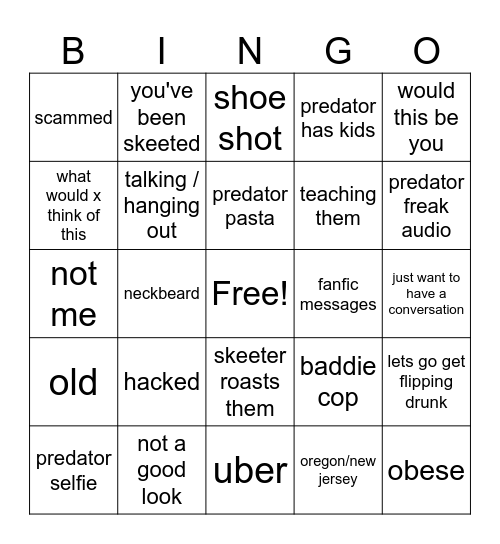skeeter bingo Card