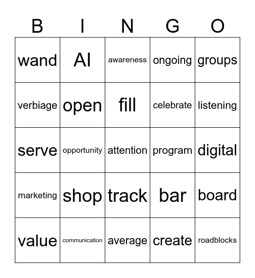 Listen Up! Bingo Card