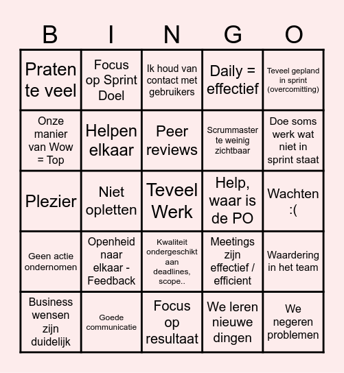 Retro Bingo Card