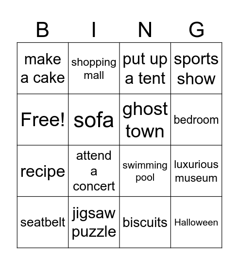 Spotlight 6 Bingo Card