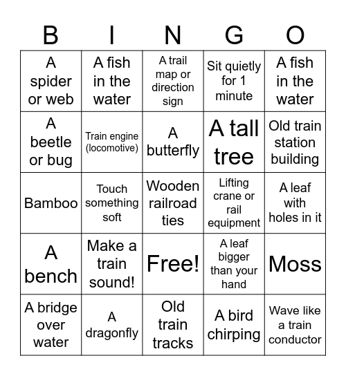 Green Dinosaur Bingo Card