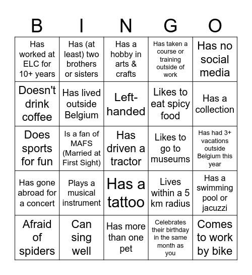 Office Bingo Card