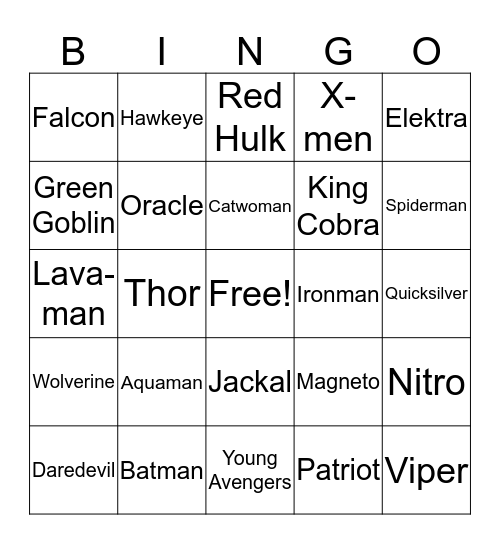 Brenner Bingo!! Bingo Card