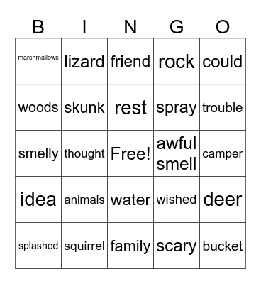Curious George Bingo Card