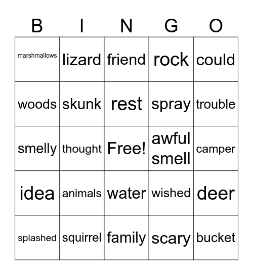 Curious George Bingo Card