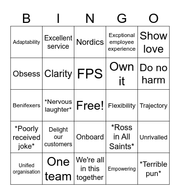 Conference Bingo Card