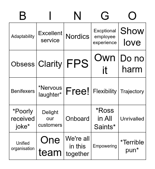 Conference Bingo Card