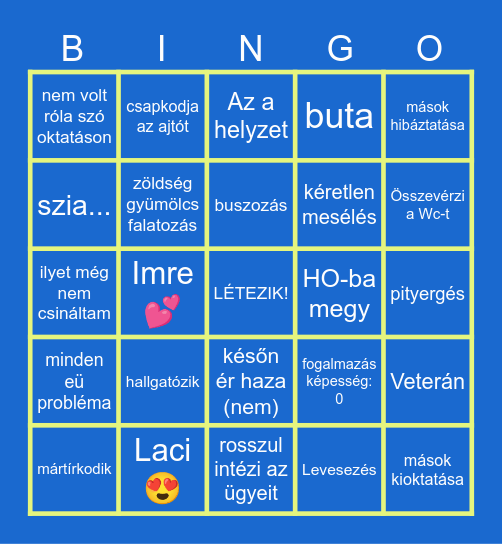 Veterán bingo Card