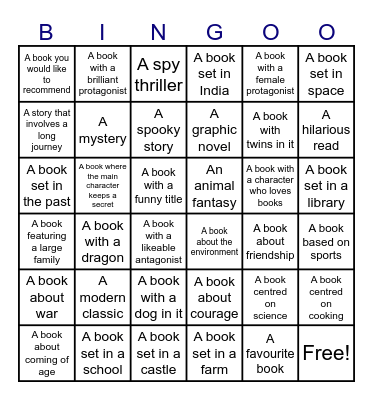READING Bingo Card