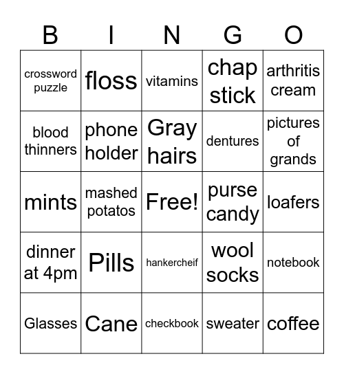 Happy Grandparent's Day! Bingo Card