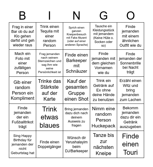 KNEIPEN BINGO Card