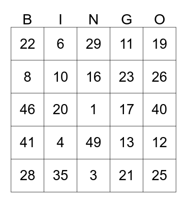 HALLOWEEN BINGO Card