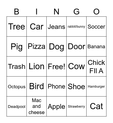 Review Bingo Card
