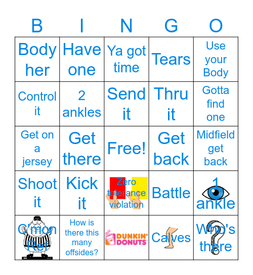 Cobras Bingo Card