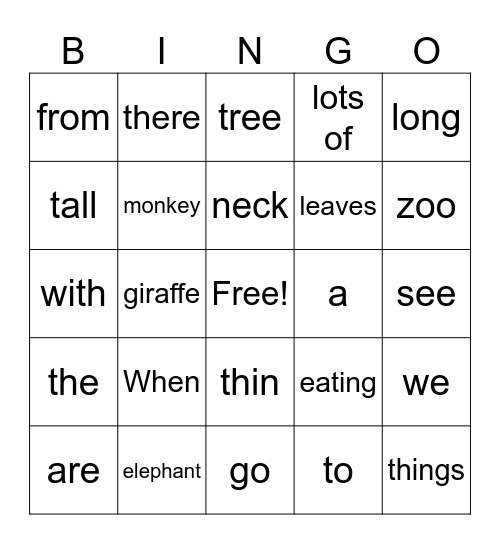 PU w10 Bingo Card
