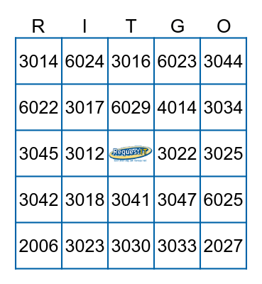 RIT Retirement Bingo Card
