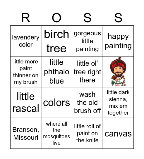 BOB ROSS BINGO 2024-2025 Bingo Card