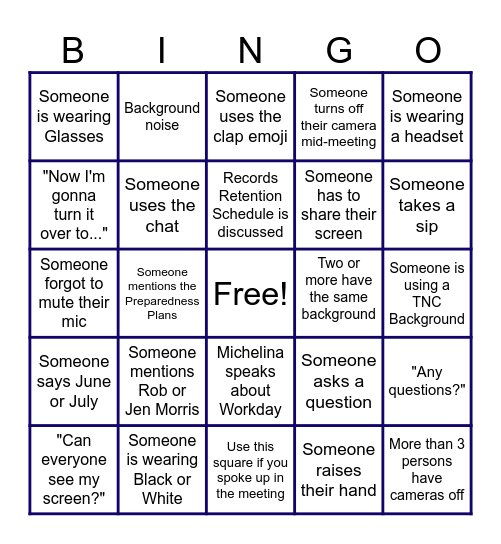 Caribbean Finance & Ops BINGO Card