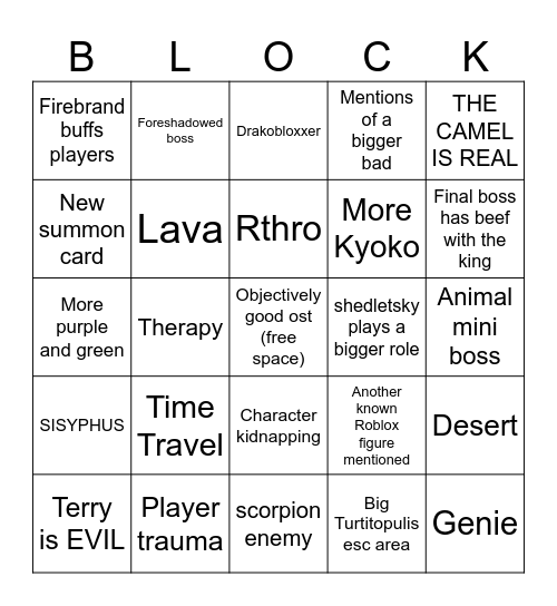 chapter 4 Bingo Card