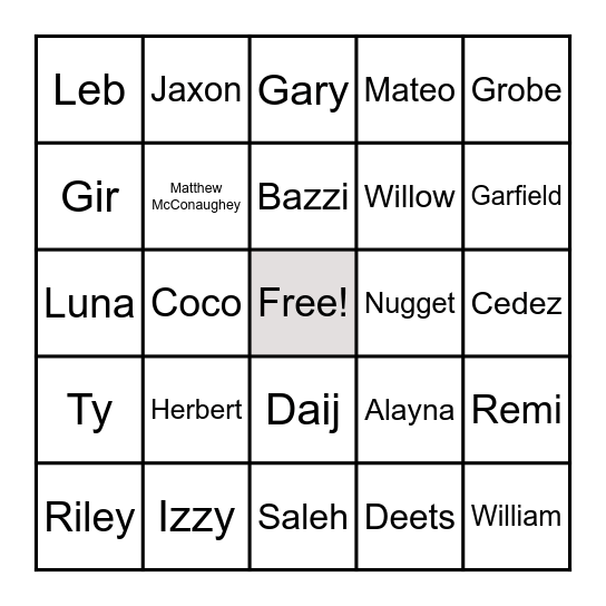 122 Bingo Extravaganza Bingo Card