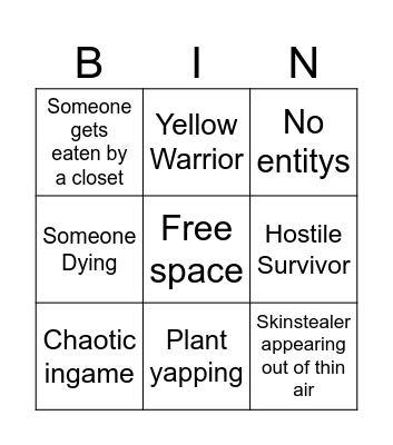 Artysync bingo Card