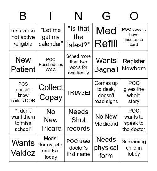 Iron Horse Bingo Card