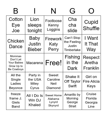 Singo Bingo Card