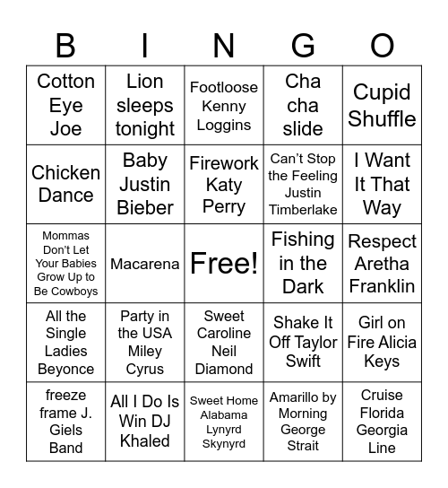 Singo Bingo Card