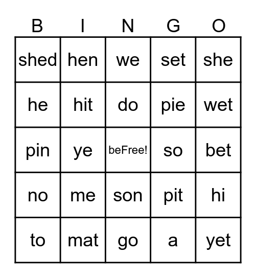 open vs. closed & rule breakers Bingo Card