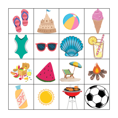 Summer Bingo Card