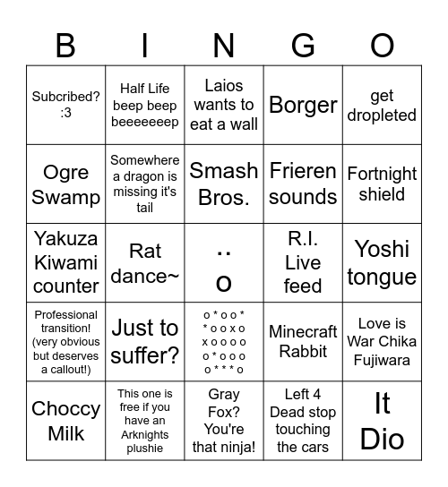Chringez' Peak Collab on Terra Bingo Card