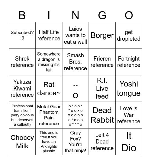 Chringez' Peak Collab on Terra Bingo Card