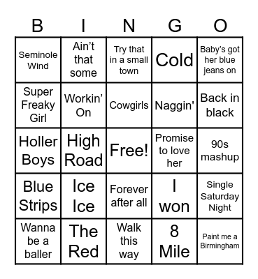 Amy's Birthday Bingo Card
