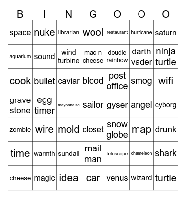 Little Alchemy 2 Bingo #1 Bingo Card