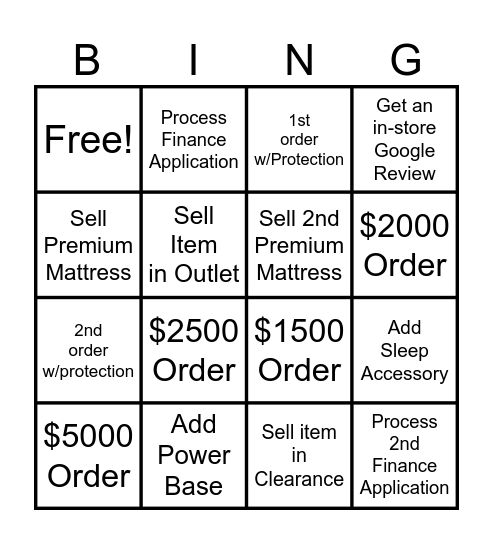 Memorial Day Bingo Card