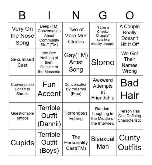 IKAB Bingo Card