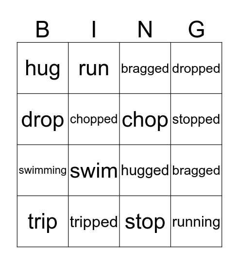 Lesson 11 Bingo Card