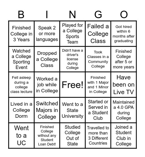 2025 AFC GRAD LUNCHEON Bingo Card