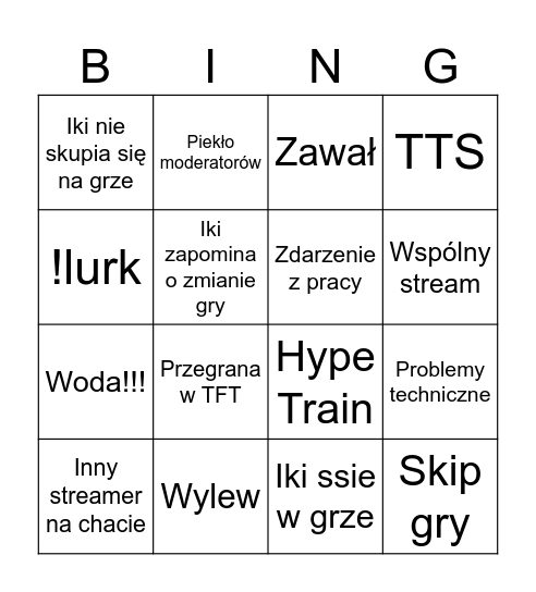 Iki Bingo Card