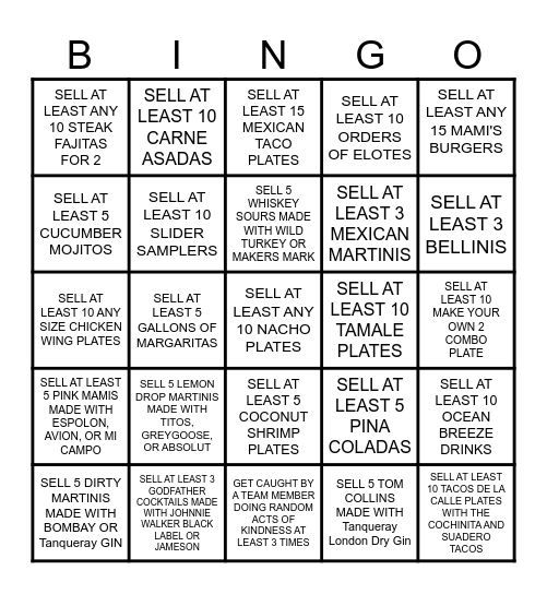 MAMI'S JUNE SERVER Bingo Card