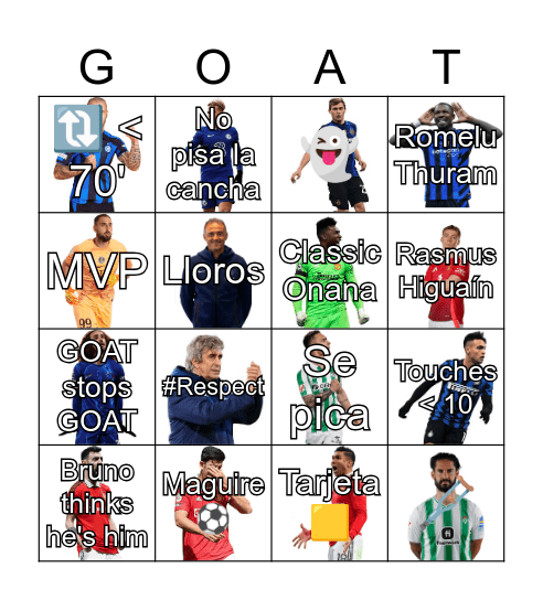 Finales Europeas Bingo Card