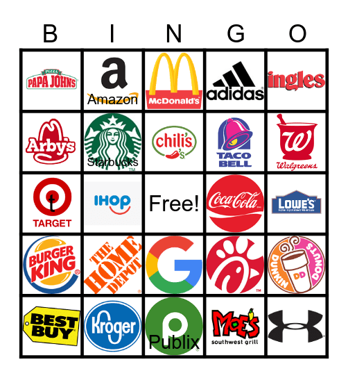 Logos Bingo Card
