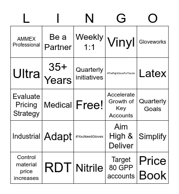 AMMEX Bingo Card